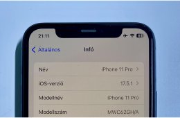 iPhone 11 Pro 64 Gb (éjzöld) eredeti dobozzal és töltővel, AJÁNDÉK üvegfóliákkal és tokkal