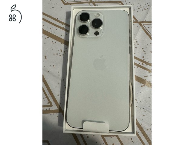 Új iPhone 15 Pro Max 256 GB White Titanium AppleCare+ 2025.09.21