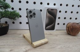 Apple iPhone 15 Pro Max - Natural Titanium - Használt, karcmentes