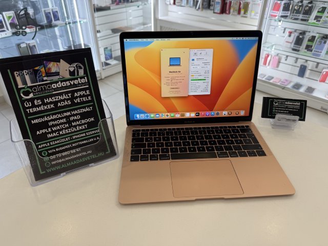 MacBook Air 2018/8GB/256ssd/1-3 hónap gar./Akku 84%/p3746/