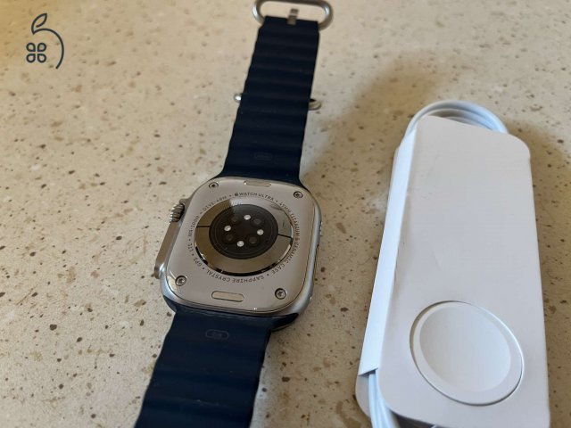 Apple Watch Ultra 2 GPS + Cellular 49mm, 64GB, Tengerészkék Óceán Szíjjal - bontatlan töltővel - 98% akkuval