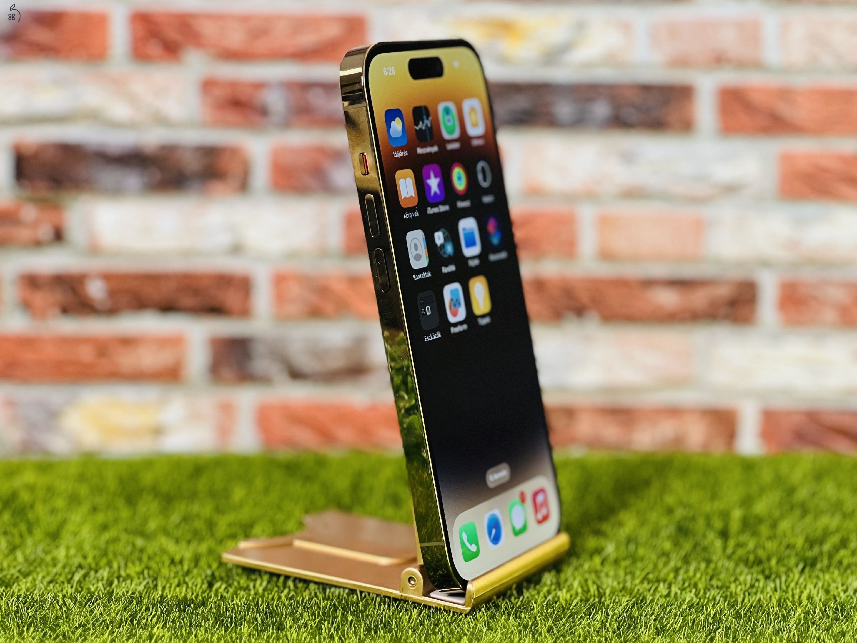 iPhone 14 Pro 128 GB Gold 100% aksi szép állapotú - 12 HÓ GARANCIA - 276