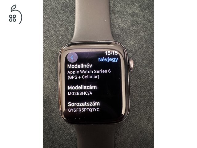 Apple Watch Series 6 GPS + Cellular 44mm 94% Aluminum Black Sport Band 