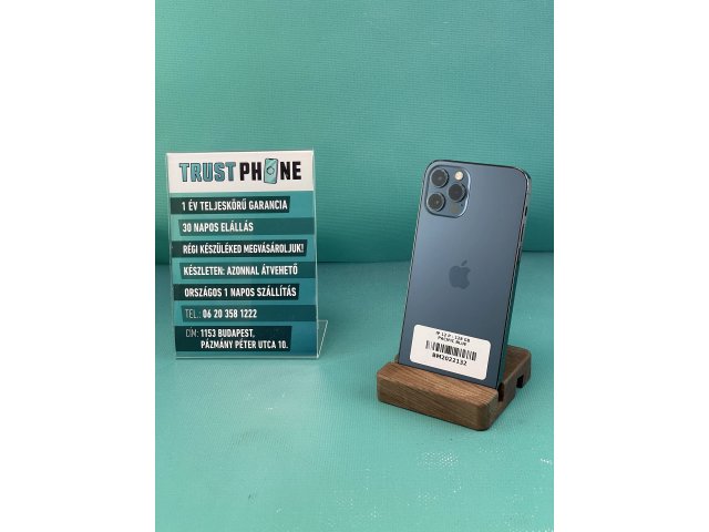 !! 1 ÉV GARANCIA !! iPhone 12 Pro Pacific Blue 128 GB – BM2022132 – 100% AKKU