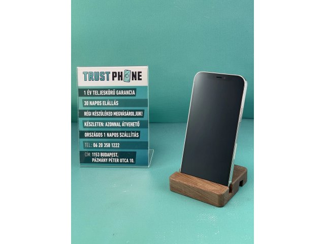 !! 1 ÉV GARANCIA !! iPhone 12 Pro Silver 128 GB – GD1323 – 100% AKKU