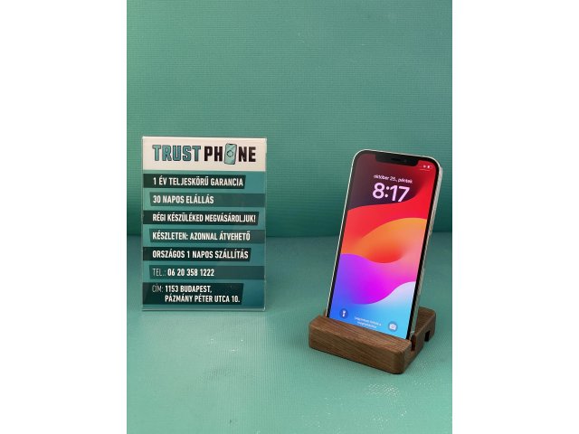 !! 1 ÉV GARANCIA !! iPhone 12 Pro Silver 128 GB – GD1323 – 100% AKKU