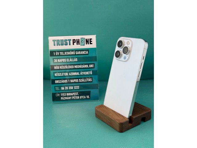 !! 1 ÉV GARANCIA !! iPhone 14 Pro Silver 128 GB – TRU027 – 100% AKKU