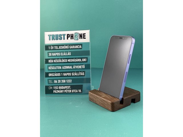 !! 1 ÉV GARANCIA !! iPhone 12 Mini Purple 64 GB – TRU038 – 100% AKKU