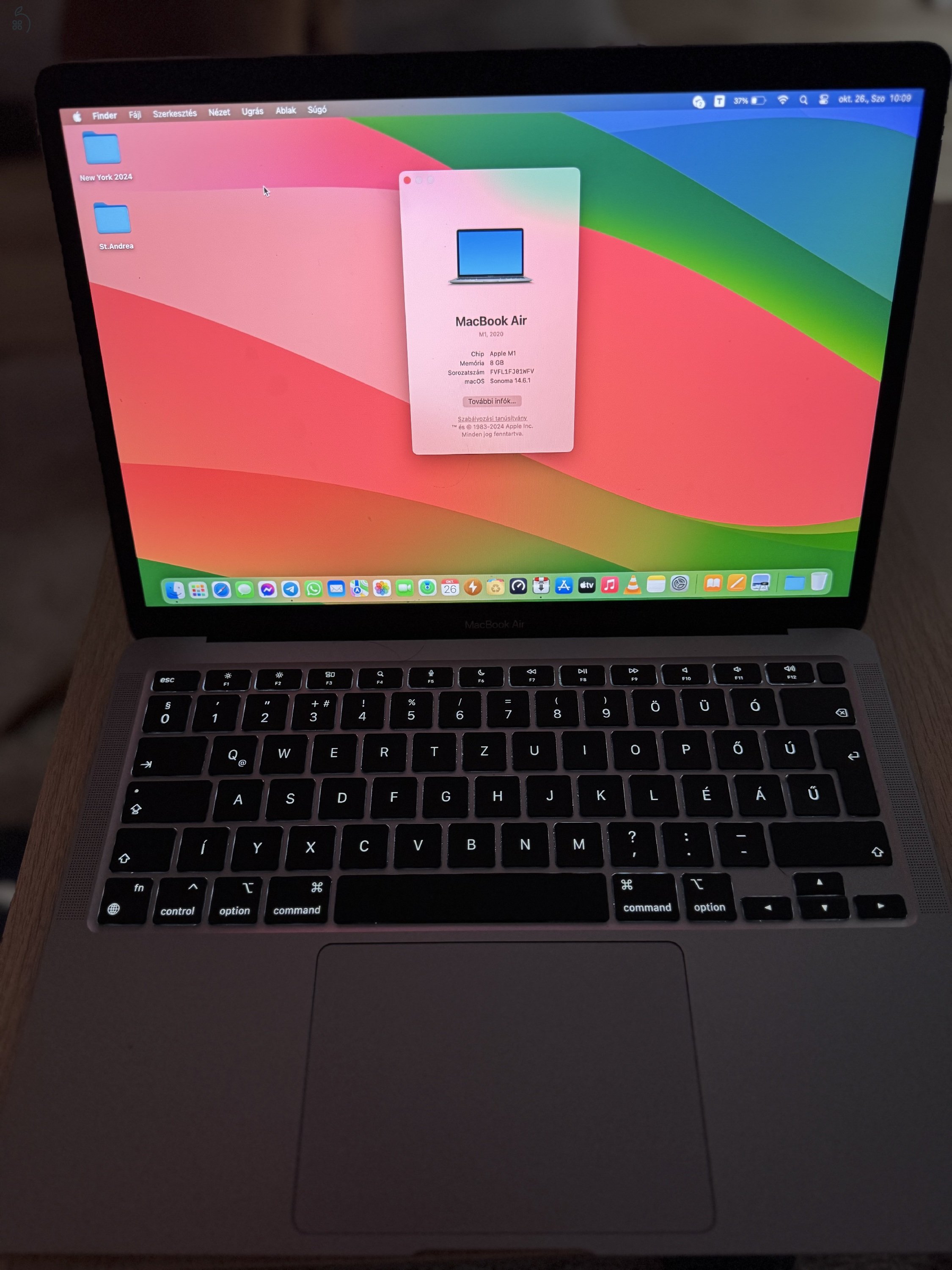 MacBook Air M1 13” (2020)  8/256GB 2026-ig Garanciális!!!