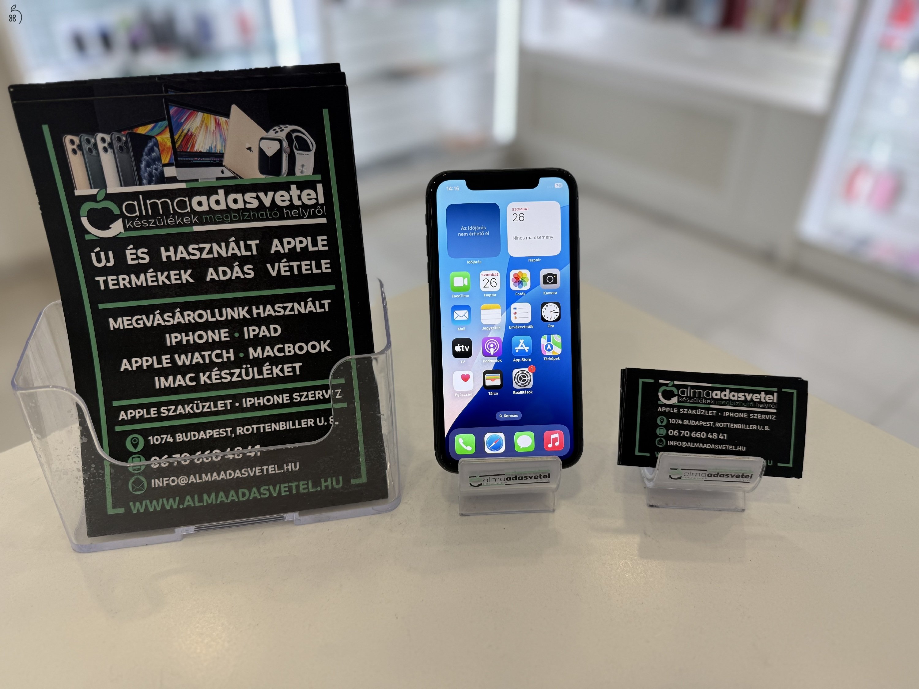 iPhone 11 64GB Független Használt/1-3 hónap gar./Akku 100%/p3757/