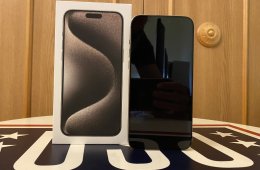 iPhone 15 Pro Max NATÚR TITÁN 512 GB, 2025-ig garancia