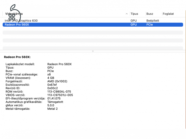 Macbook Pro 15” 32 gb RAM 512 GB SSD 560X