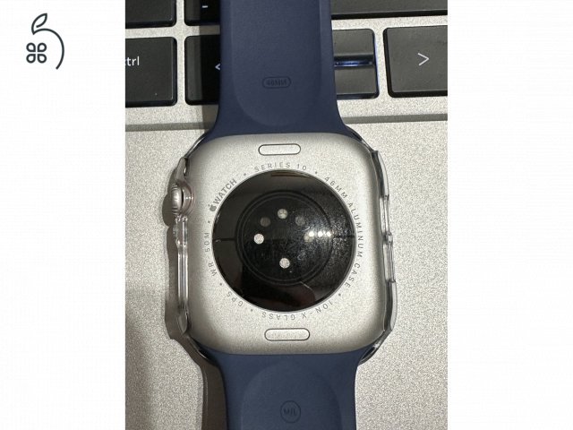 Apple Watch Series 10, 46mm, GPS, Silver Alu Case with Denim Sport Band + ajándékok, 2 év garancia!