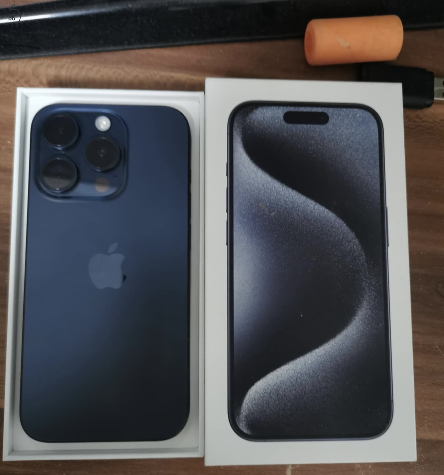 Hibátlan Iphone 15 Pro 256GB Blue Titan