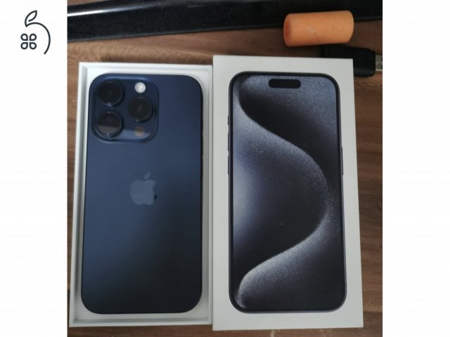 Hibátlan Iphone 15 Pro 256GB Blue Titan