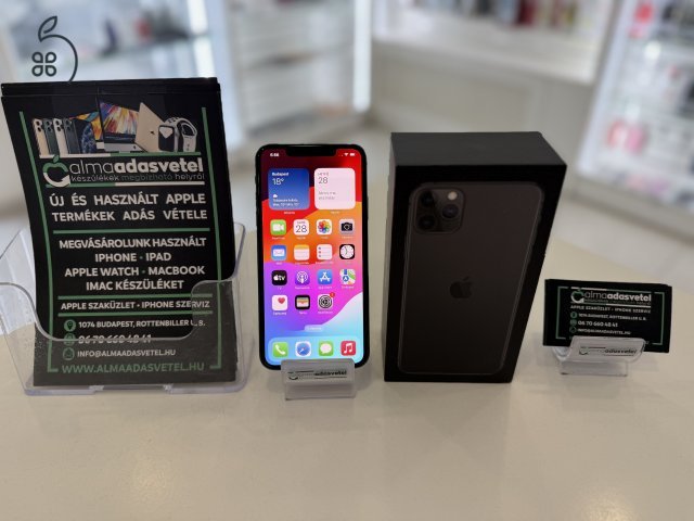 iPhone 11 Pro Max 256GB Független Mint Az Új/1-3 hónap gar./Akku 90%/p3763