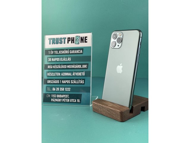 !! 1 ÉV GARANCIA !! iPhone 11 Pro Midnight Green 64 GB – TRU032 – 100% AKKU