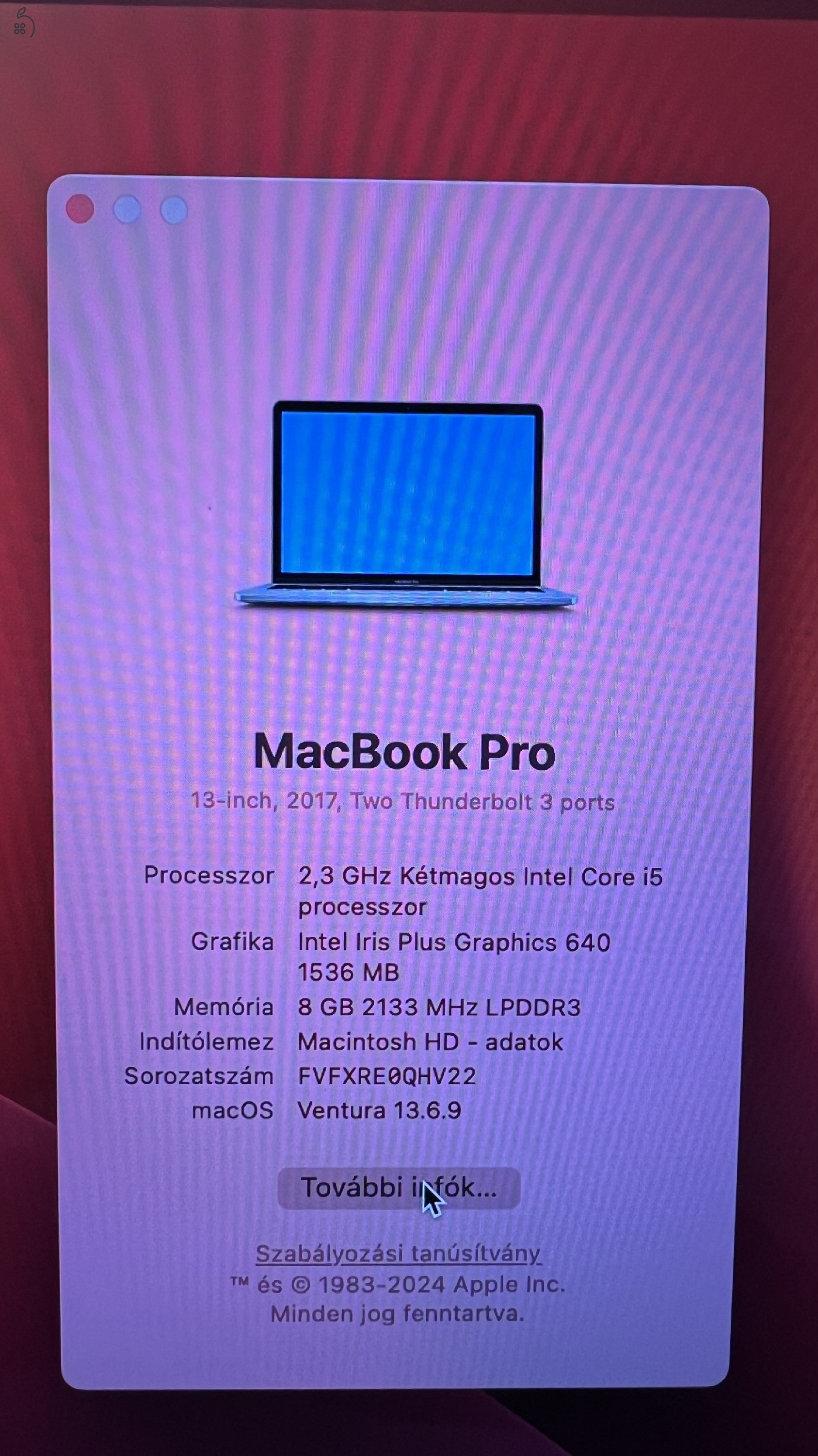 Hibátlan MacBook Pro 13.3