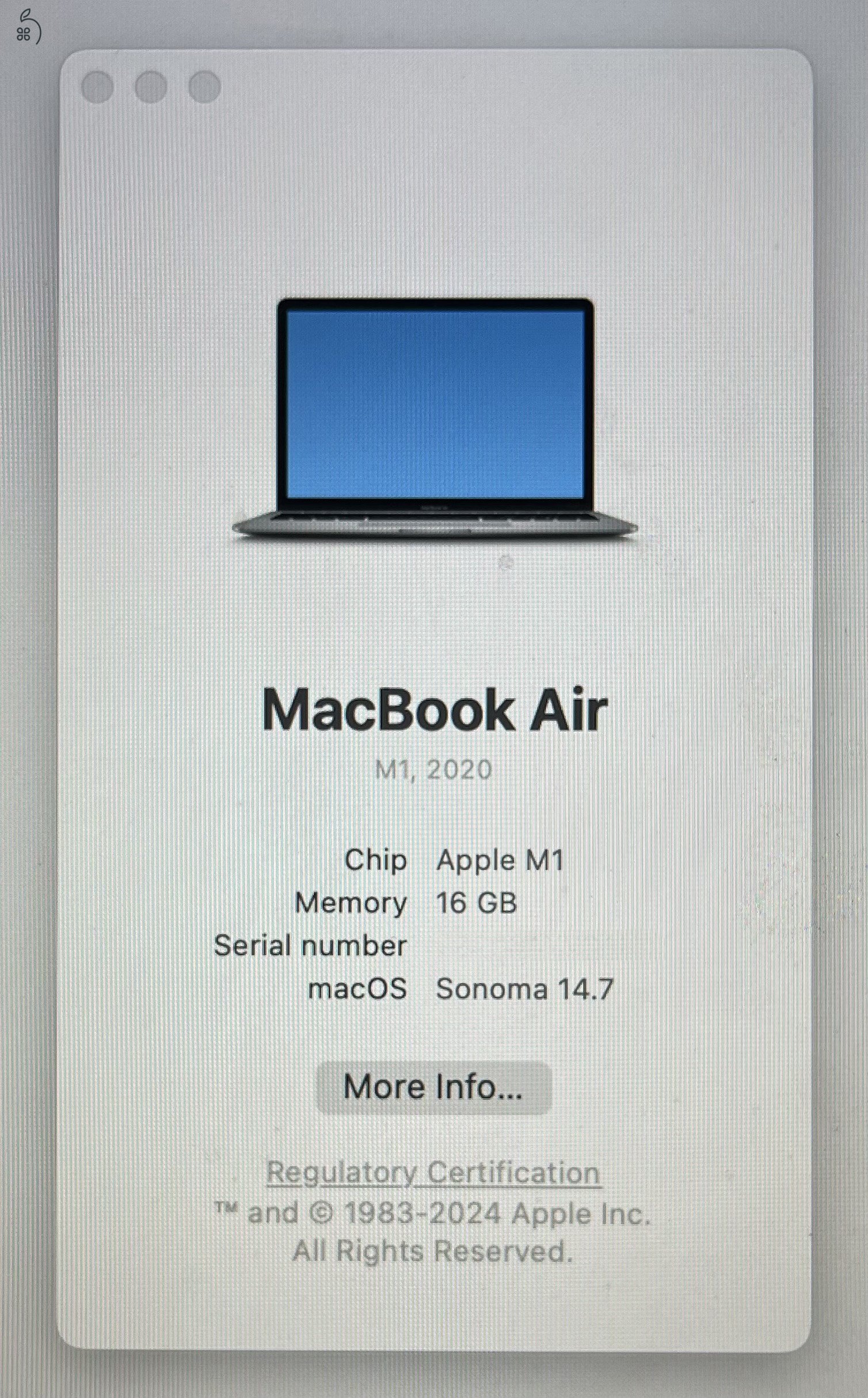 Macbook Air M1 CTO 16 GB ram/500 GB ssd