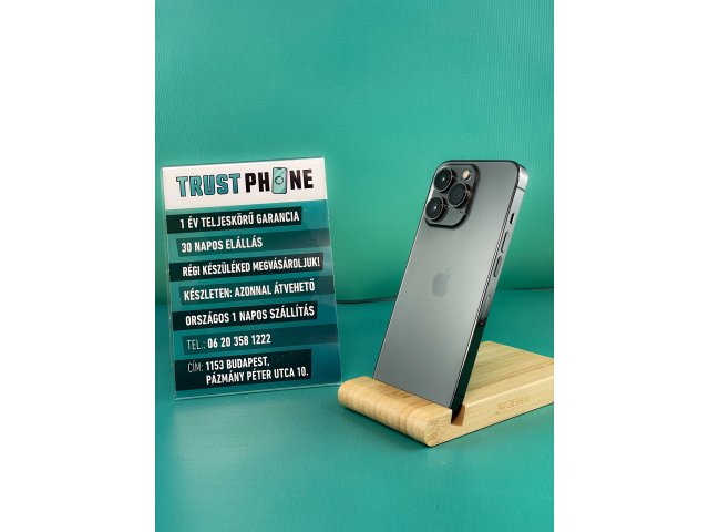 !! 1 ÉV GARANCIA !! iPhone 13 Pro Graphite 128 GB – TRU087 – 100% AKKU