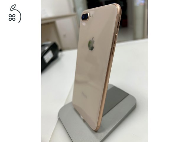 Nagyon szép iPhone 8 Plus 256GB Gold Független 100%-os akku 3 Hó Bolti Gar!