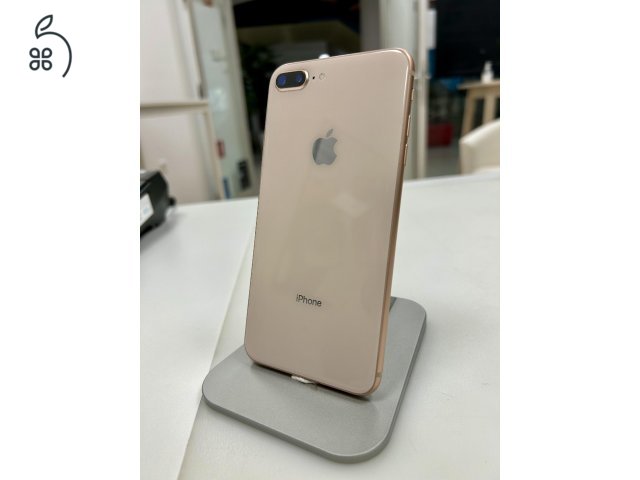 Nagyon szép iPhone 8 Plus 256GB Gold Független 100%-os akku 3 Hó Bolti Gar!