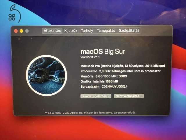 Macbook Pro Mid-2014 i5 256GB 8GB