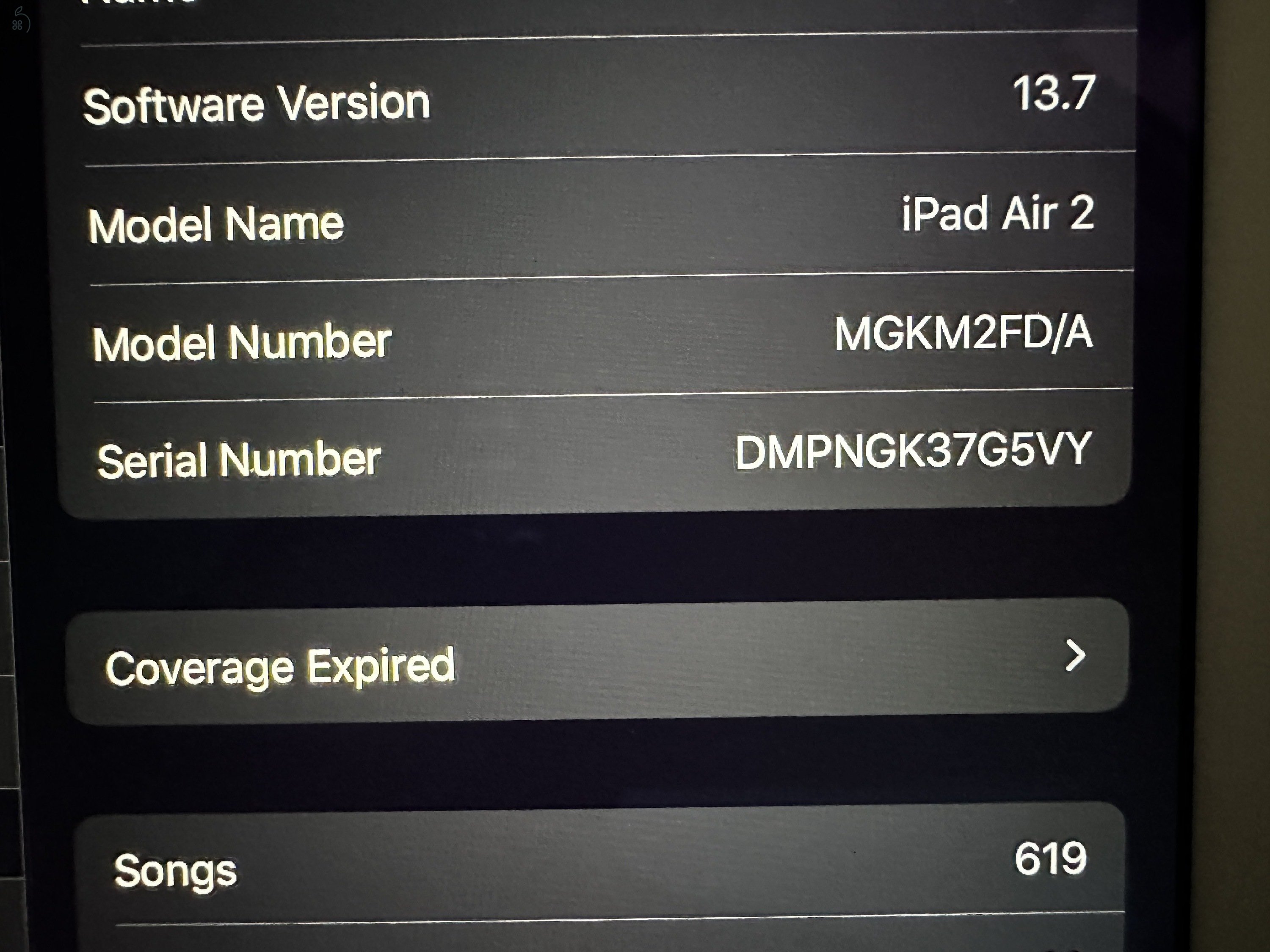 Eladó Ipad Air 2 64GB, használt