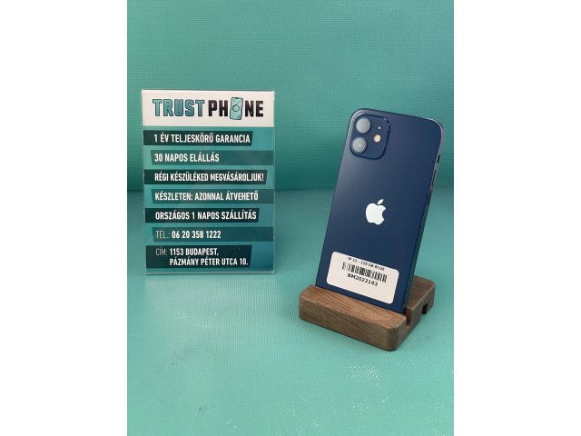 !! 1 ÉV GARANCIA !! iPhone 12 Blue 128 GB – BM2022143 – 100% AKKU