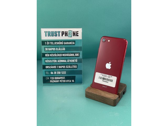 !! 1 ÉV GARANCIA !! iPhone SE (2022) PRODUCT RED 128 GB – TRU002 – 100% AKKU