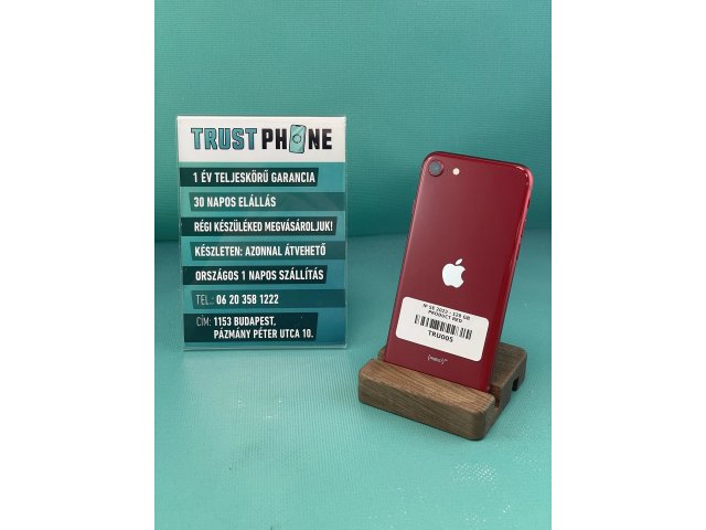 !! 1 ÉV GARANCIA !! ! BLACK FRIDAY ! iPhone SE (2022) PRODUCT RED 128 GB – TRU005 – 100% AKKU