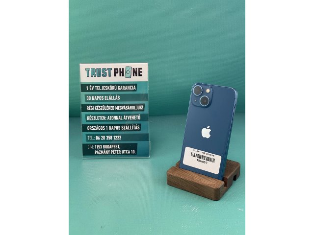 !! 1 ÉV GARANCIA !! iPhone 13 Mini Blue 256 GB – TRU057 – 100% AKKU