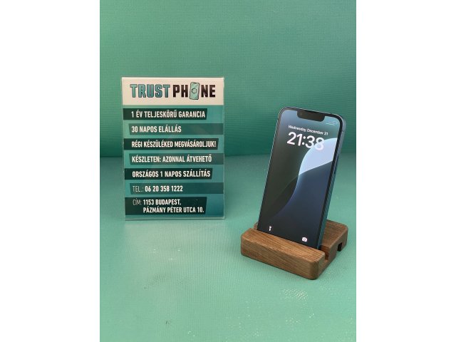 !! 1 ÉV GARANCIA !! iPhone 13 Mini Blue 256 GB – TRU059 – 100% AKKU