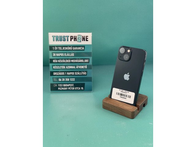 !! 1 ÉV GARANCIA !! iPhone 13 Mini Midnight 256 GB – TRU060 – 100% AKKU