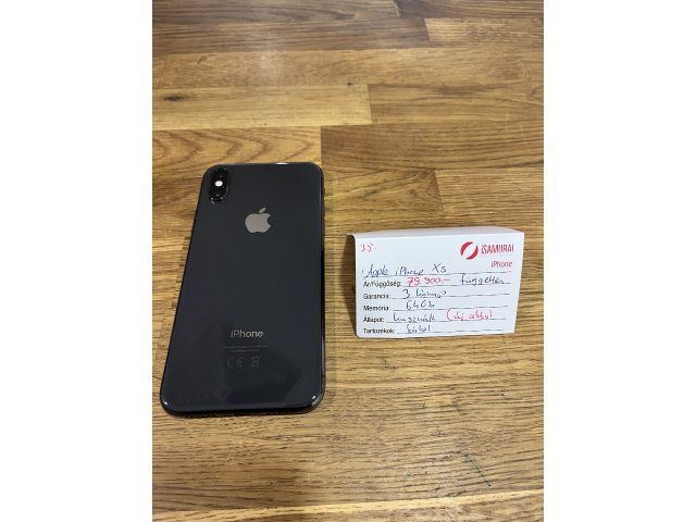 35. Apple iPhone XS - 64 GB - Space Gray - ÚJ AKKU