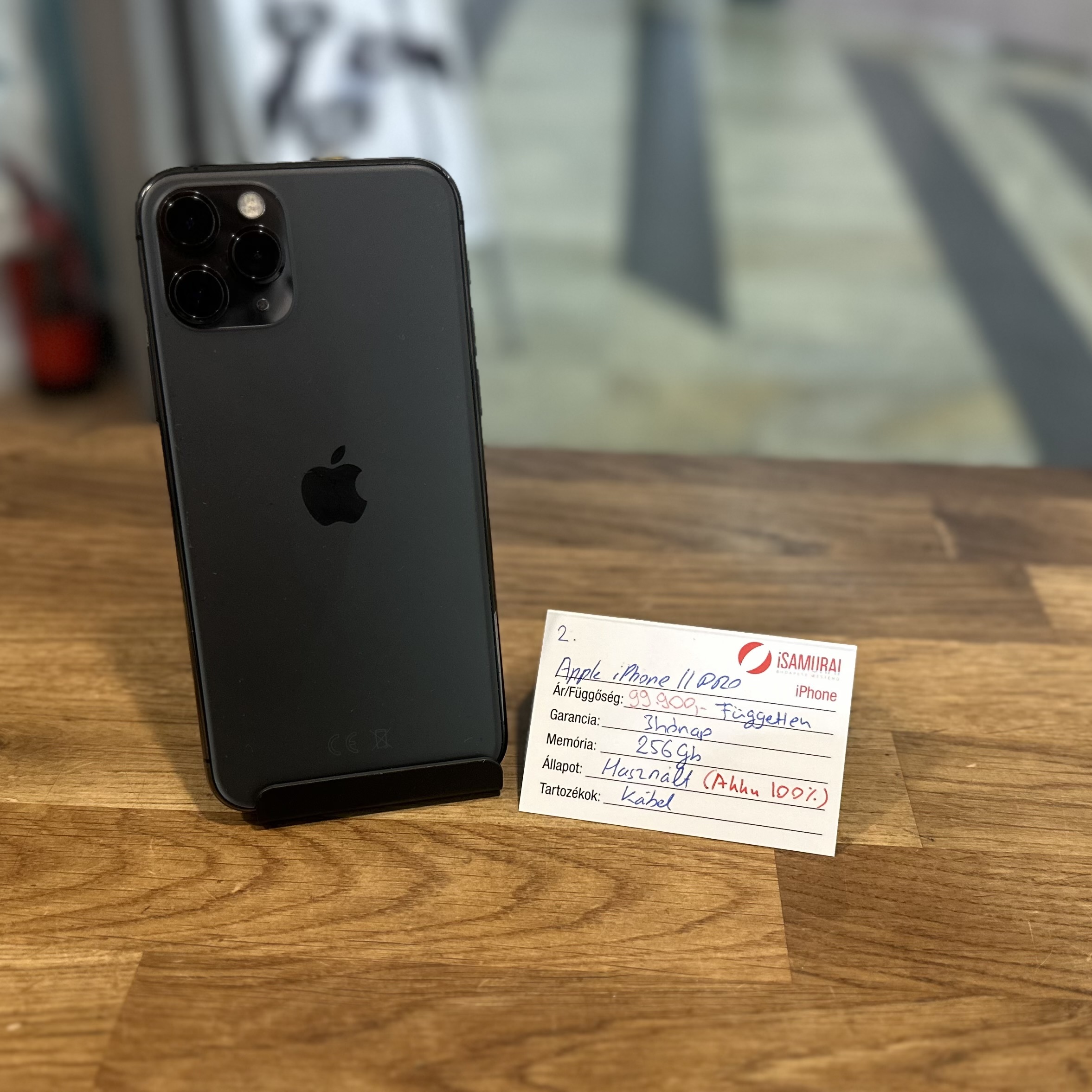 2. Apple iPhone 11 Pro - 256 GB - Space Grey - Független-Új akku