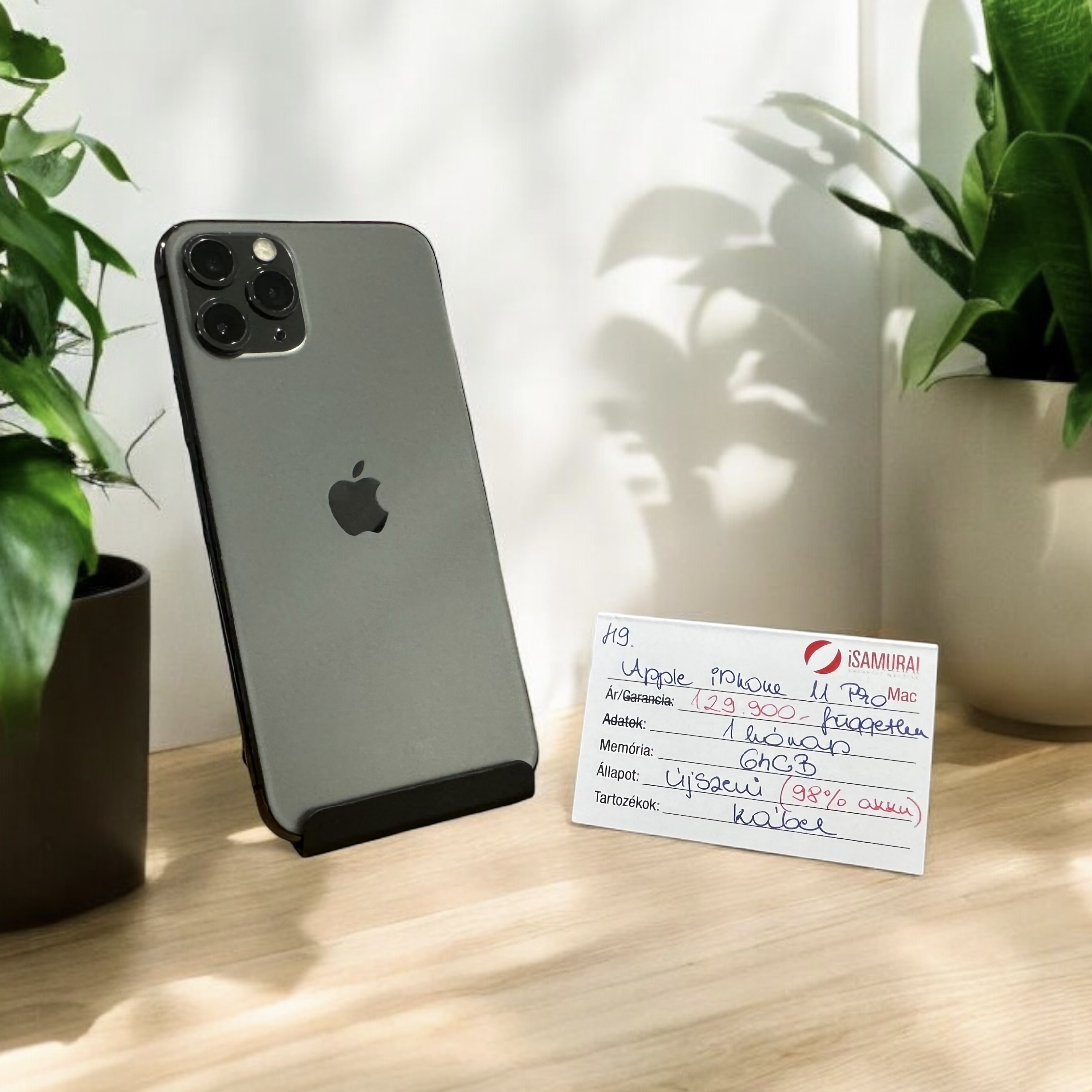 49. Apple iPhone 11 Pro - 64 GB - Grafit - Független - 98% AKKU