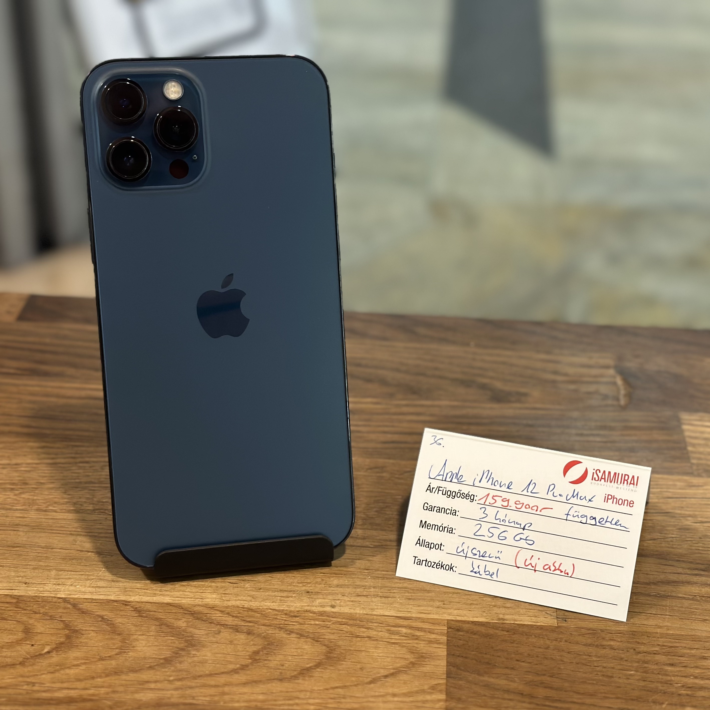 36. Apple iPhone 12 Pro Max - 256 GB - Óceánkék - Független