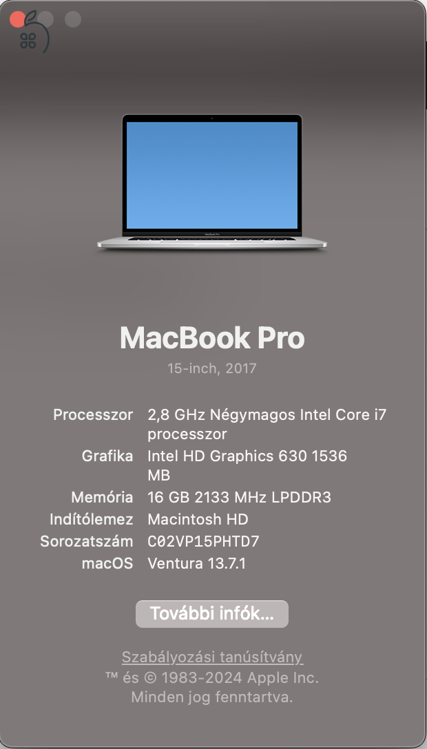 MACBOOK Pro 2017 15