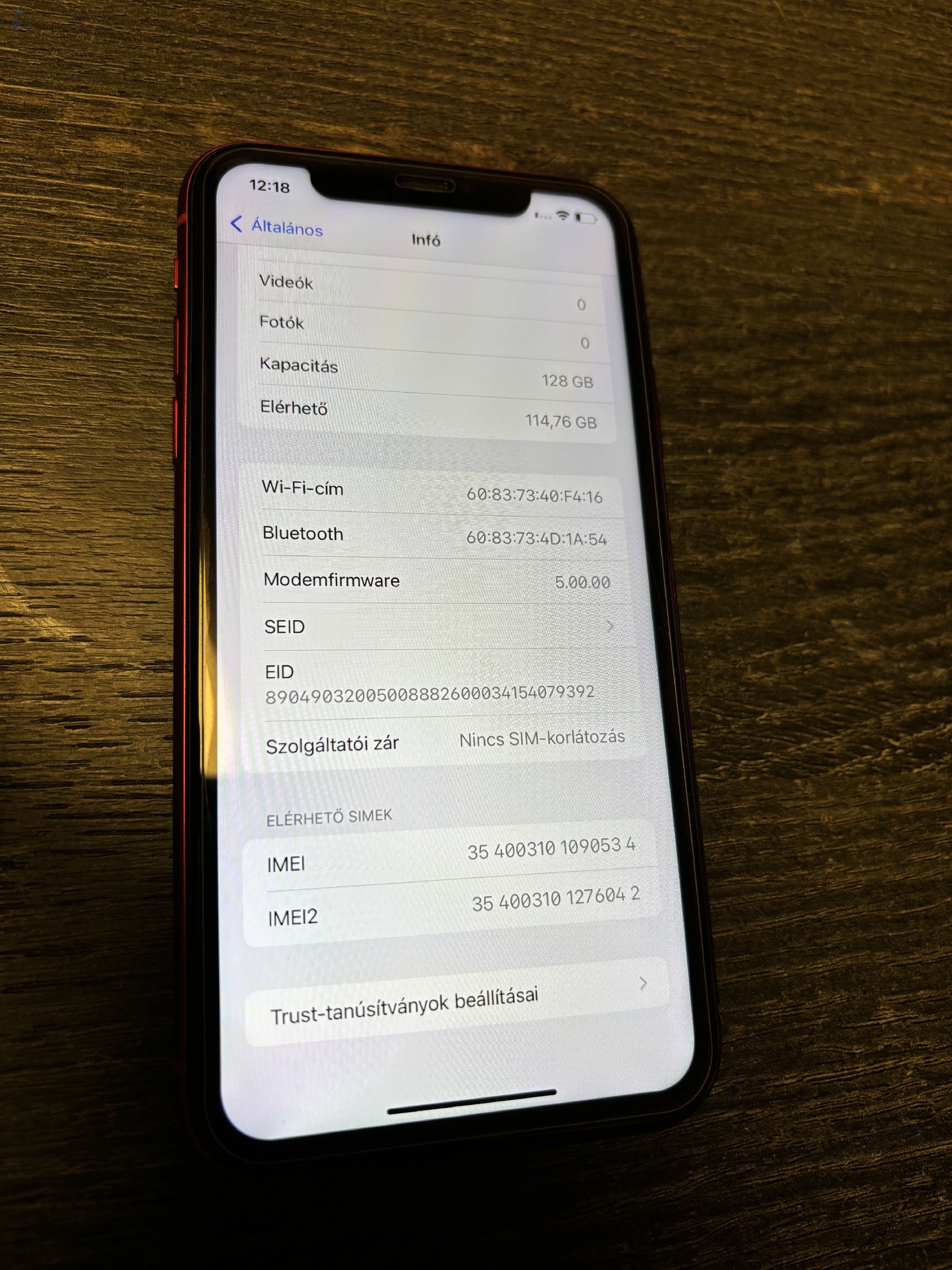 Eladó 128 GB-os iPhone 11 kiváló állapotban tartozékokkal! 