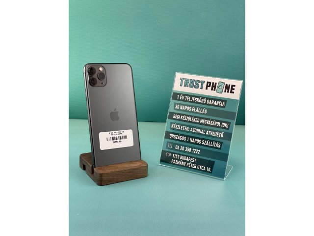 !! 1 ÉV GARANCIA !! iPhone 11 Pro Max Space Gray 256 GB – BM440 – 100% AKKU