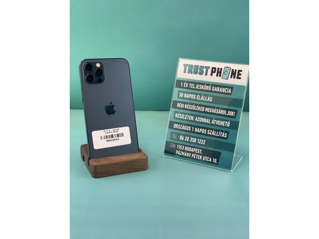 !! 1 ÉV GARANCIA !! iPhone 12 Pro Pacific Blue 256 GB – BM20593 – 100% AKKU