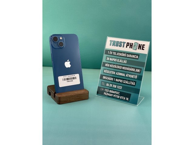 !! 1 ÉV GARANCIA !! iPhone 13 Blue 128 GB – TRU106 – 100% AKKU