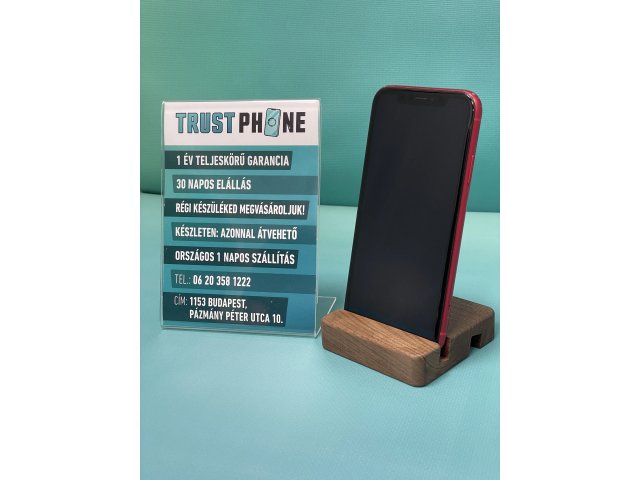 !! 1 ÉV GARANCIA !! iPhone 11 PRODUCT RED 64 GB – TRU118 – 100% AKKU