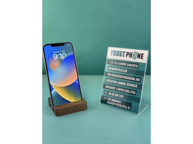 !! 1 ÉV GARANCIA !! iPhone 12 Pro Max Silver 128 GB – TRU128 – 87% AKKU