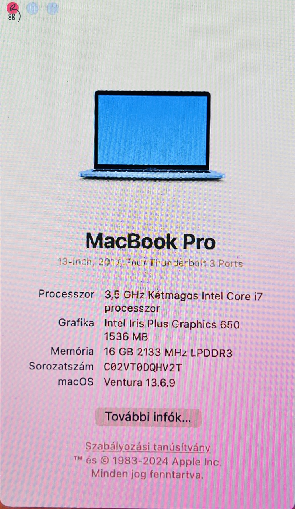 Apple Macbook PRO 2017 13