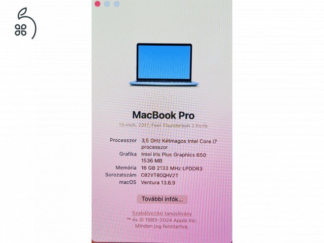 Apple Macbook PRO 2017 13