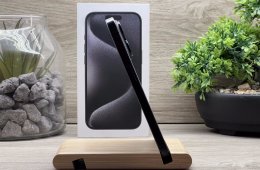 Hibátlan iPhone 15 Pro Black Titanium 128GB 1 ÉV Garanciával Számlával Aksi 100%