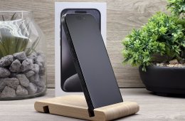 Hibátlan iPhone 15 Pro Black Titanium 128GB 1 ÉV Garanciával Számlával Aksi 100%