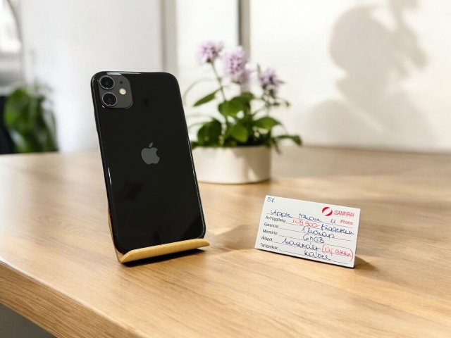 57. Apple iPhone 11 - 64 GB - Fekete - ÚJ AKKU